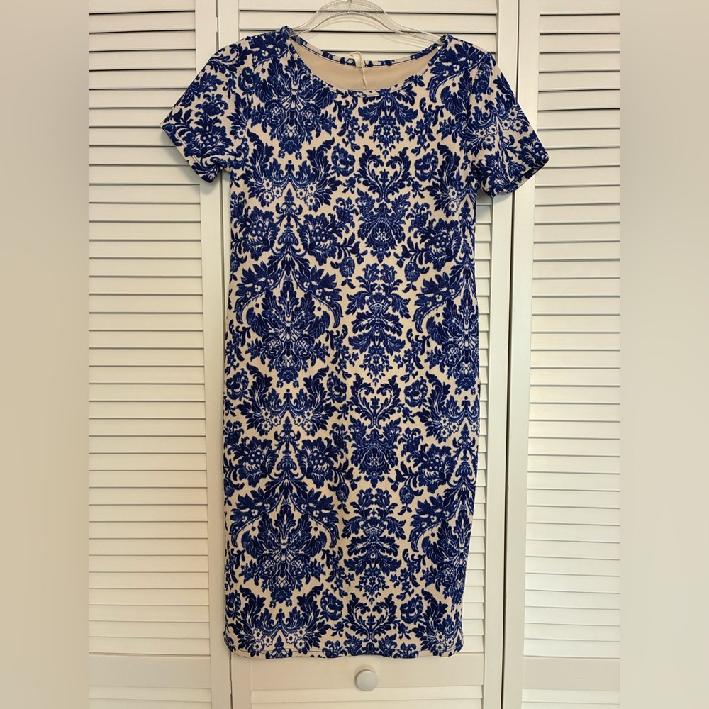 Pinkblush Blue and White Floral maternity  Dress